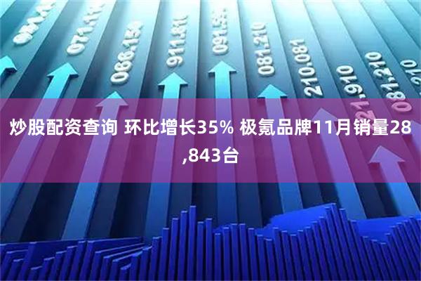 炒股配资查询 环比增长35% 极氪品牌11月销量28,843台